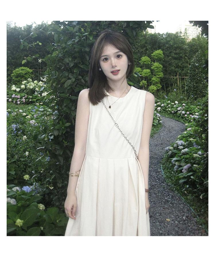 2026 Spring/Summer New High end Fashion French Art Dress Women's Versatile Sleeveless Slimming Long Dress