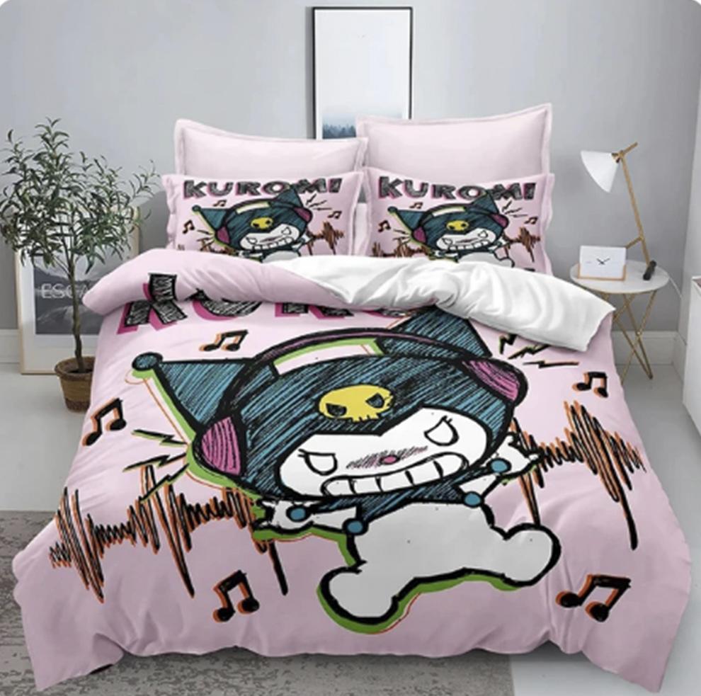 Пододеяльник Куроми Мультяшный Милый Sanrio Печатное Одеяло Полиэстер Постельное Белье Размер Твин Детский Подарок Разные Размеры