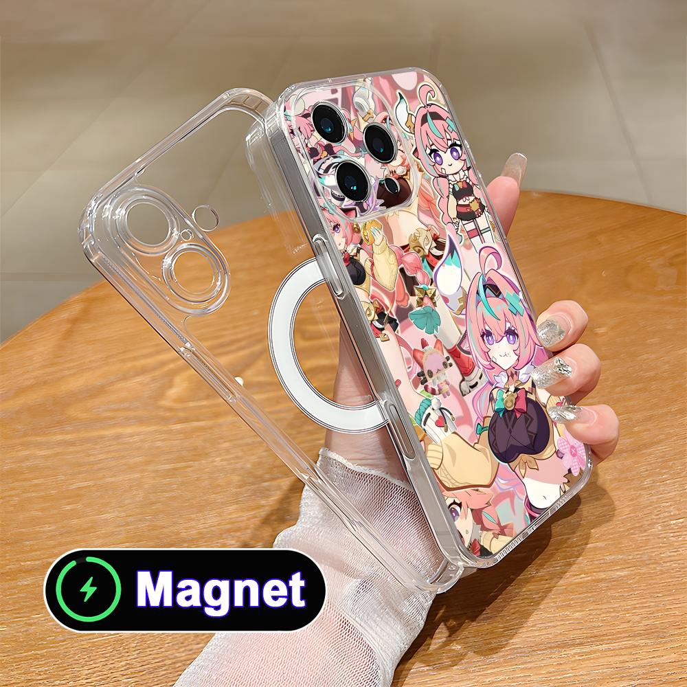 Игровой чехол GI Varesa Прозрачный TPU Magsafe для мобильного телефона iPhone 17 16 15 14 13 12 11 Air Pro Max Plus Mini Цветная крышка