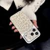 Чехол iPhone 17 Pro Max с блестящим леопардовым принтом - Модная кожаная текстура, подходит для Apple 15/16.