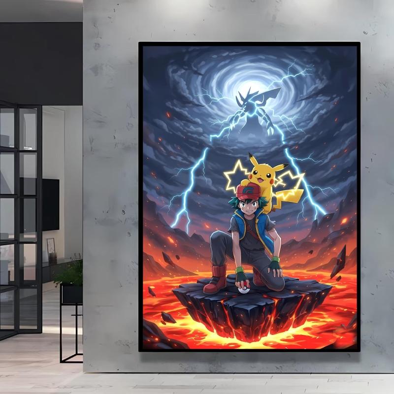 Canvas Posters Pikachu Paintings Waterproof High Quality Art Wall Decoration Gifts Modern Living Room Spray Painting