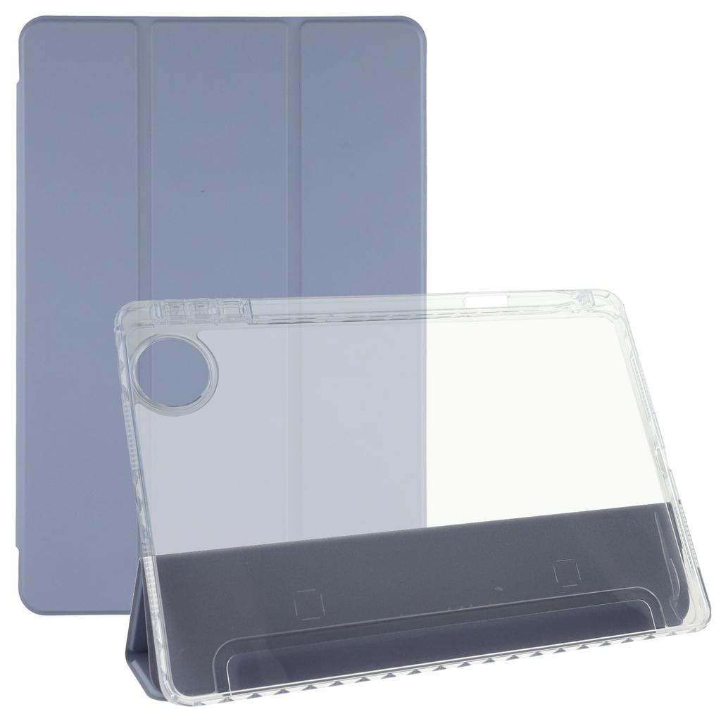 Для Honor Pad 10 Чехол Тройная подставка Кожа+ТПУ+Акрил Прозрачная задняя крышка для планшета