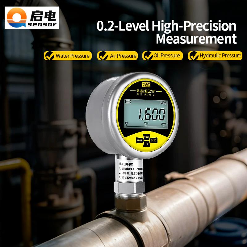 Pressure Meter 0.1bar/1bar/10bar LCD Display Pressure Gauge -100kpa -0.1-0.06Mpa Pressure Manometer