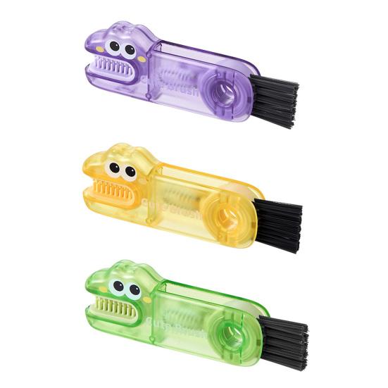 2/3 шт. 3 в 1 Щетки для чистки Мультяшный дизайн Пищевой Нескользящая ручка Щетка для зазоров Портативная Длинная щетина Очиститель для бутылок