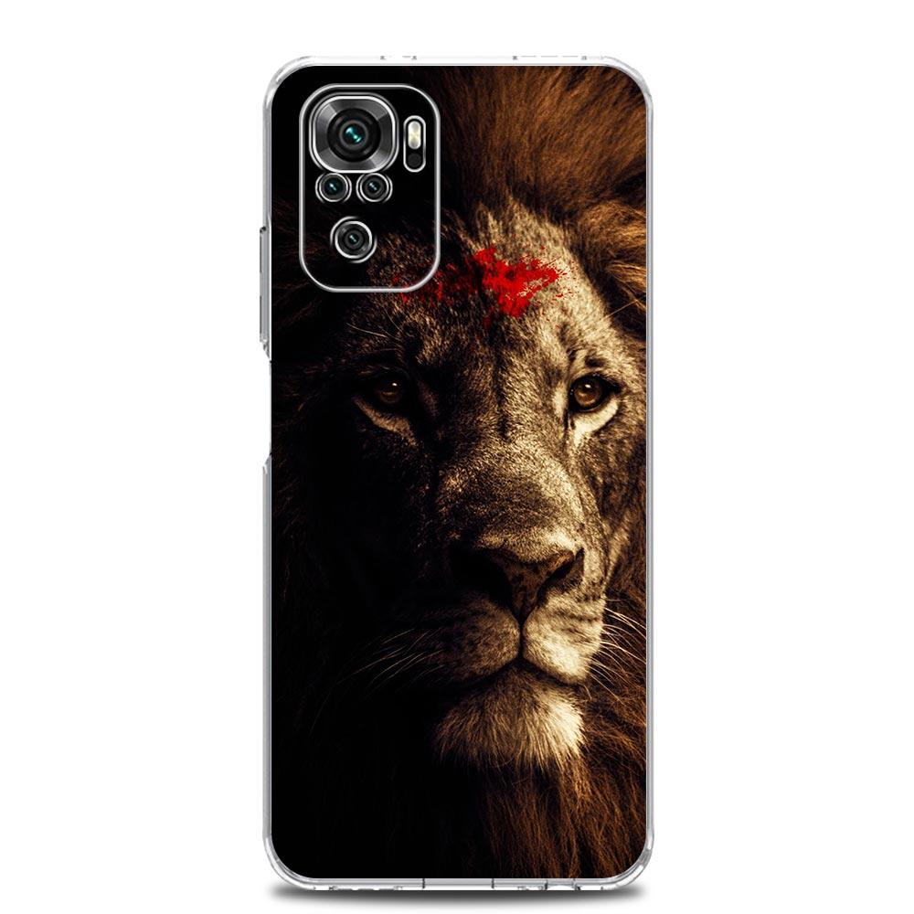 Черный Чехол для Телефона с Изображением Гепарда, Тигра, Льва для Xiaomi Redmi Note 15 14 13 12 4G 10 11 Pro Plus 5G 14C 13C 12C 10C Прозрачный Чехол