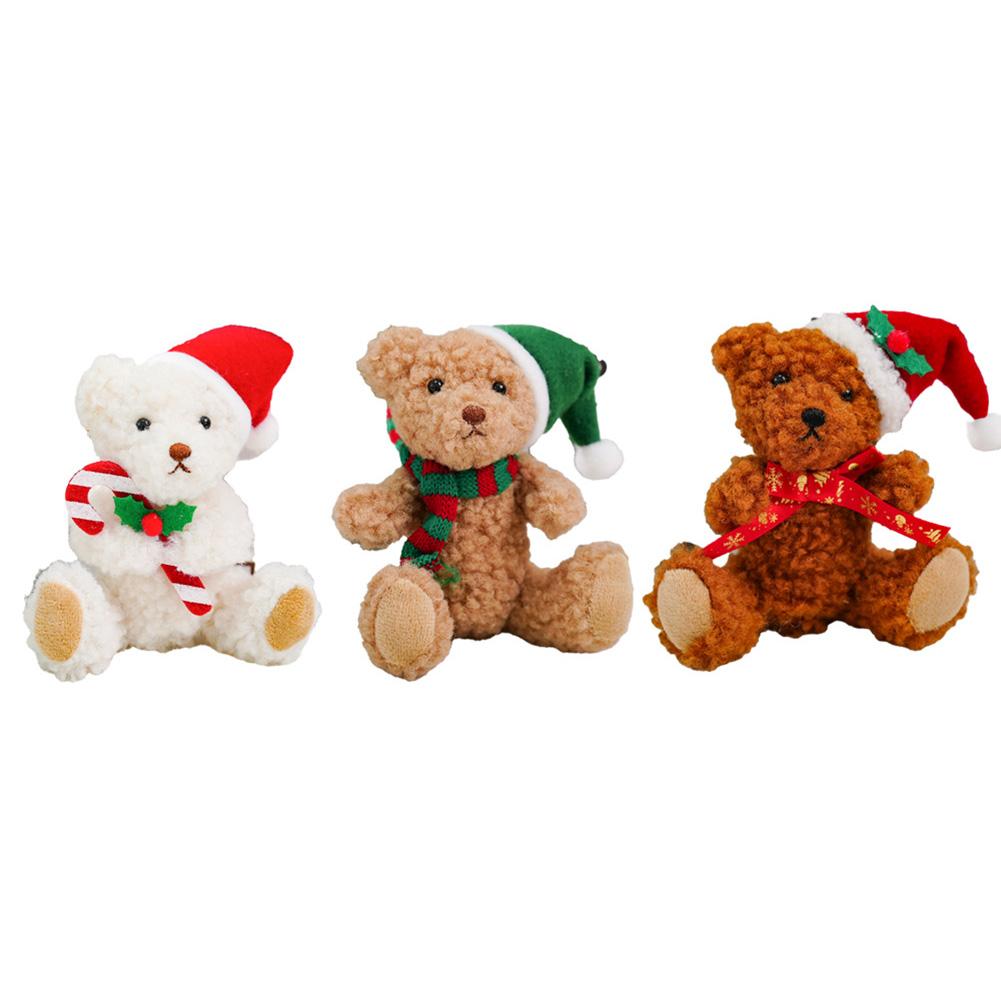 Set of 3 Plush Christmas Ornaments Featuring Festive Details like Santa Hats and Scarves for Seasonal Home Decoration