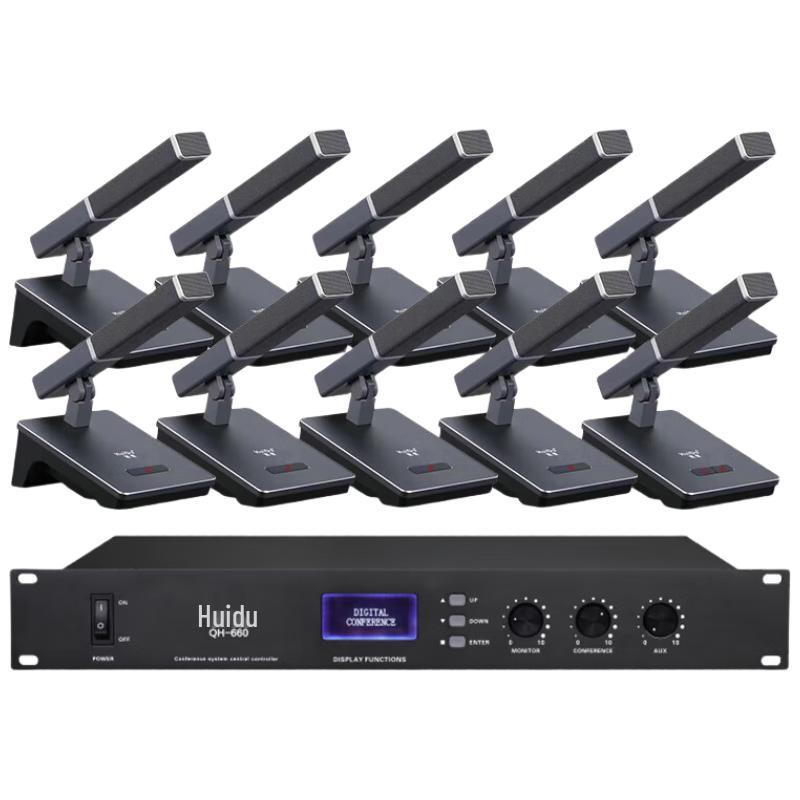 HuiDu QH-660 Профессиональная проводная система конференц-микрофонов (Китайская версия)