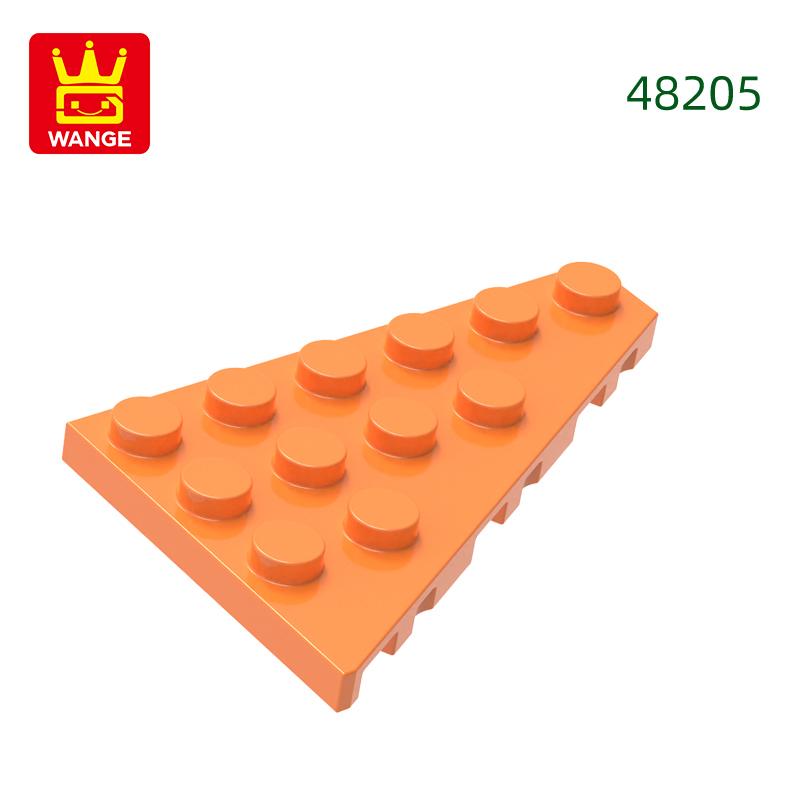 Нетоксичные 50 шт./лот 48205 4x6 Клин Правая пластина Строительные блоки Moc Классические аксессуары Совместимые с Кирпичными игрушками Подарочная коробка для детей