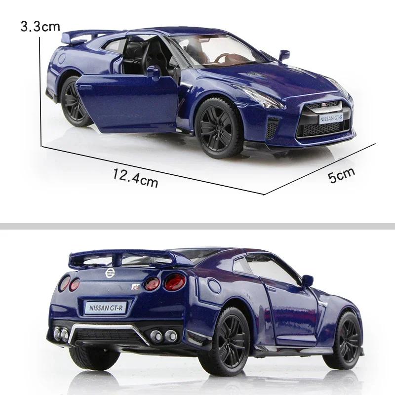 1:36 Коллекция литых моделей автомобилей Nissan GTR R35 из сплава, подарки, рождественский подарок для парня, подарки на день рождения
