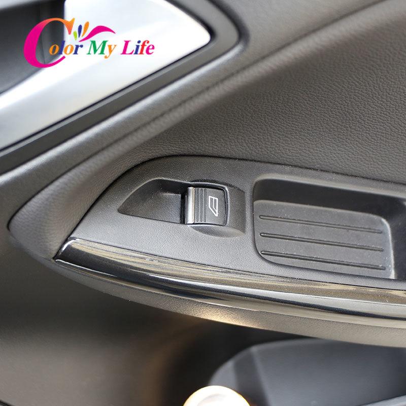 Цвет My Life из нержавеющей стали, ручка подъема окон автомобиля, отделка кнопок стеклоподъемника, наклейки для Ford Focus 3 4 MK3 MK4 2012
