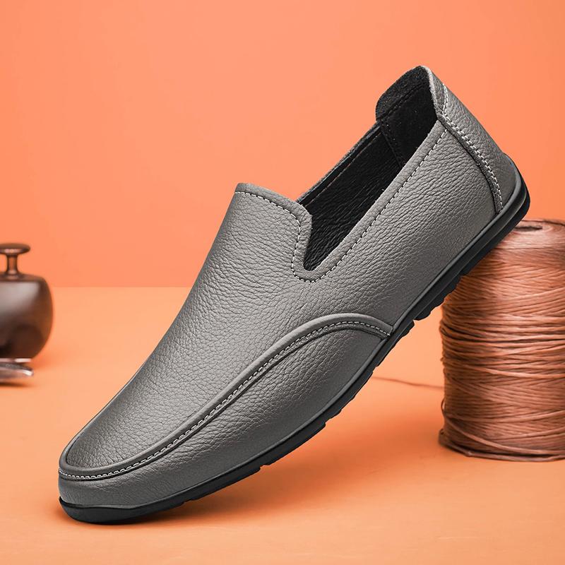 Модные мужские повседневные туфли из натуральной кожи, лоферы, кроссовки, модные, удобные, слипоны, ручной работы, ретро, обувь для вождения
