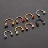 Jewelry 6mm/8mm Stainless Steel Cubic Hoop Cartilage Ring Nose Ring Ear Piercing