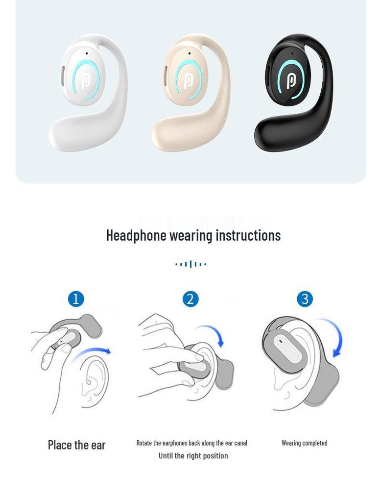 K9 Over-Ear Bluetooth Earbud: New Wireless Bone Conduction Design for Business & Sports
