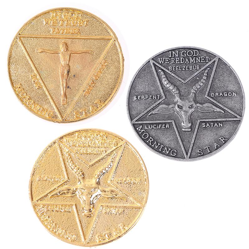 1 шт., последние пятидесятнические монеты, коллекционные монеты для косплея, универсальные Люциферы, утренняя звезда, сатана