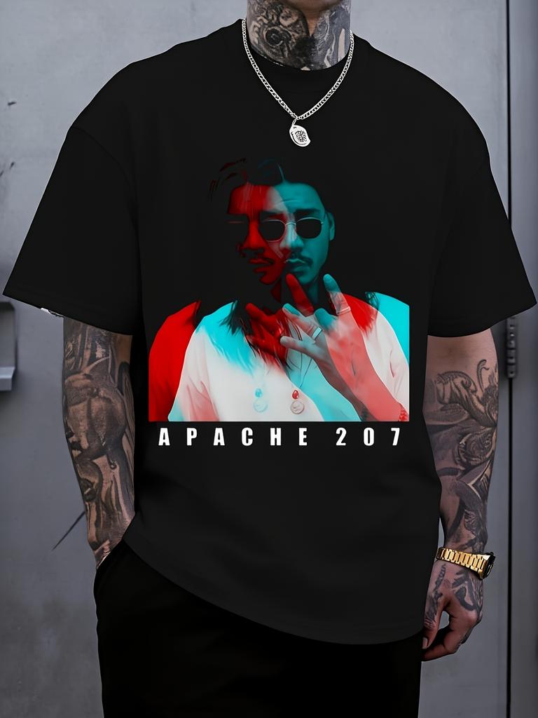 Men'S And Women'S Apache 207 Bold Graphic Print Unisex 100% T-Shirt, Soft, All-Season Casual Streetwear Essential, All-Match All-S