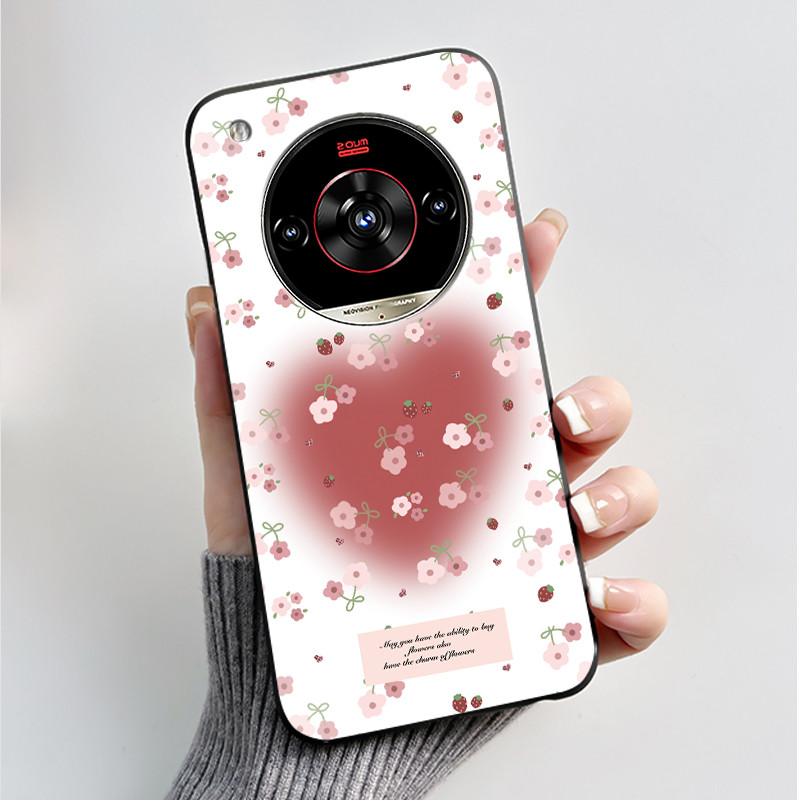 Печатный чехол для телефона для ZTE Nubia Focus 2 Ultra 5G Funda Capa Мягкий силиконовый черный корпус Чехол Милый Цветок Мультяшный корпус Coque