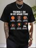 Things I Do In My Spare TIme Funny Basketball Lover T-Shirt - 220g Cotton T-shir