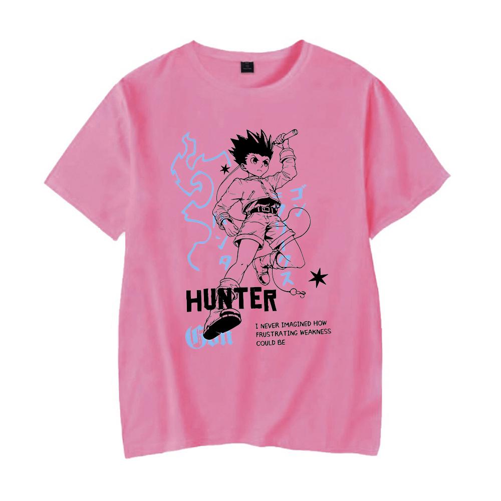 Punk Anime Hunter x Hunter Washed T-shirts Mens Cotton Clothing Graphic Manga Harajuku Tees Unisex Summer Top Male Streetwear