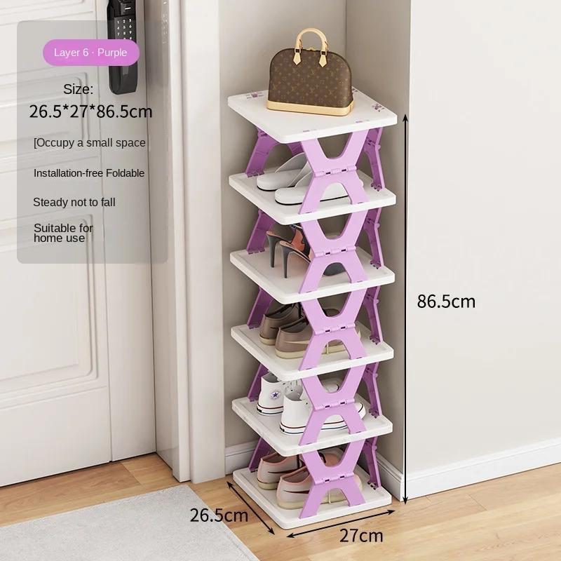 Foldable Shoe Rack PPE Material Multi-storey Storage Shoes Cabinets Save Space Modern Simplicity Dustproof Storage Containers