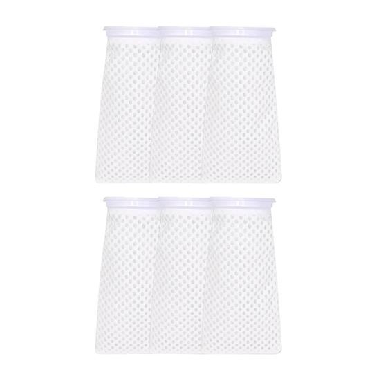 6/12 шт. 4-дюймовые 150-микронные фильтрующие носки многоразового использования с 3D-сотовым дизайном для аквариумных фильтров для пресноводных соленых аквариумов, прудов, отстойников, переливов