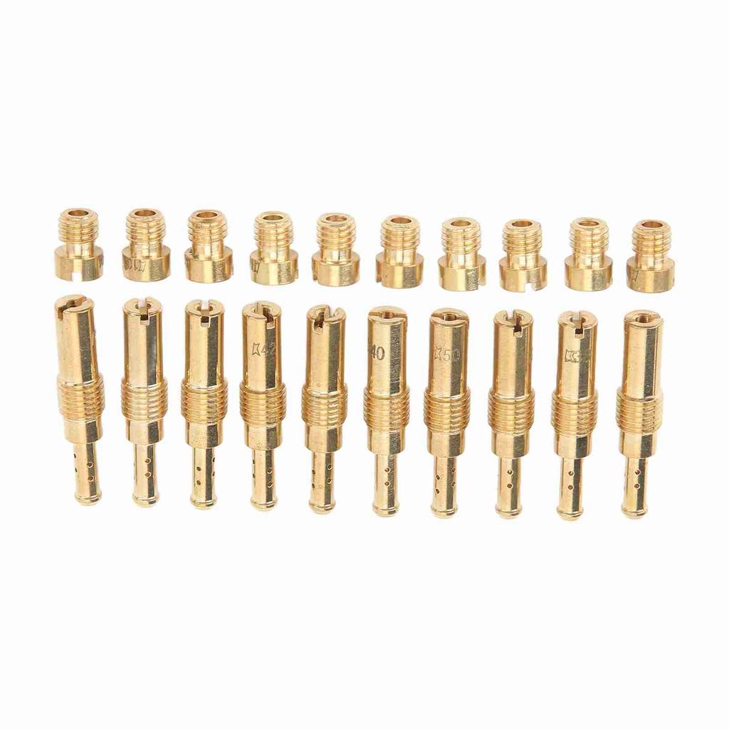 20 шт. набор главных жиклеров карбюратора металлические медленные жиклеры пилота карбюратор аксессуар замена для Keihin