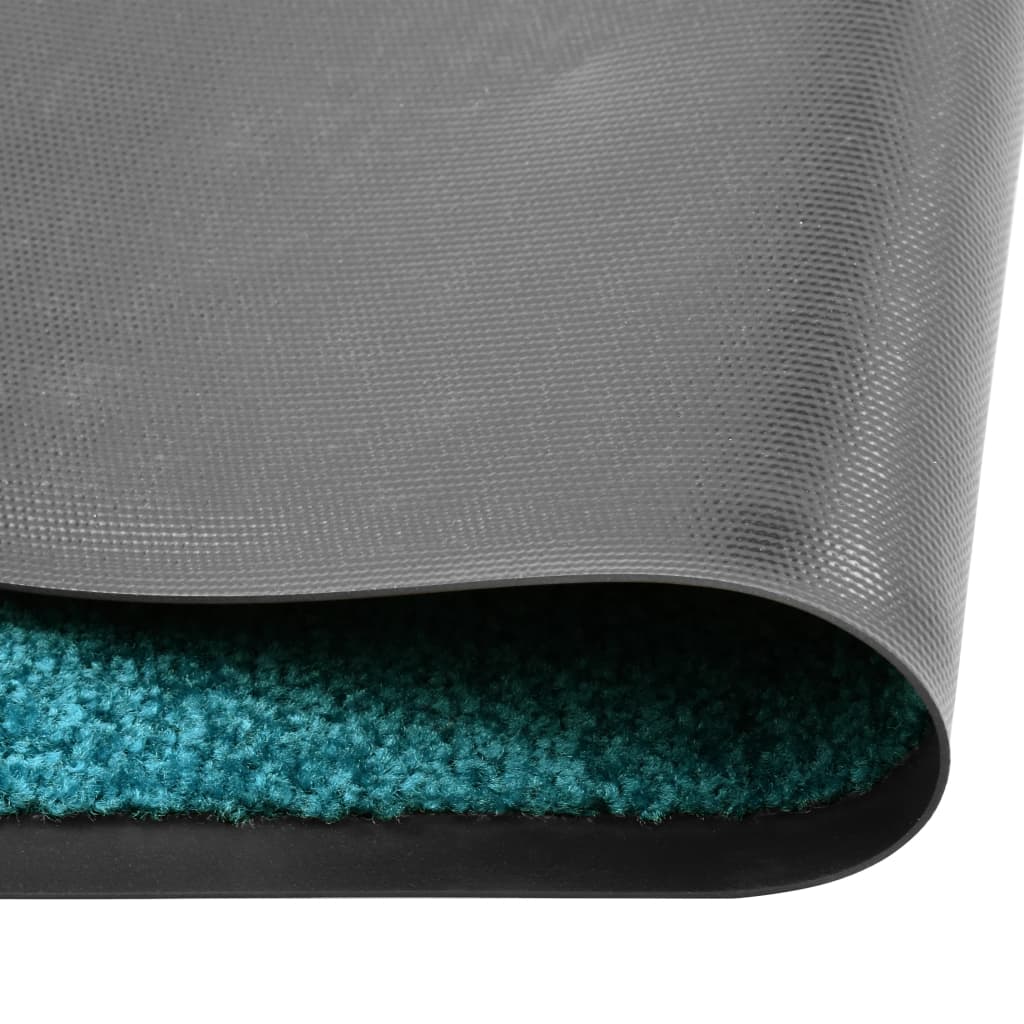 Washable Doormat Cyan 40 x 60 cm