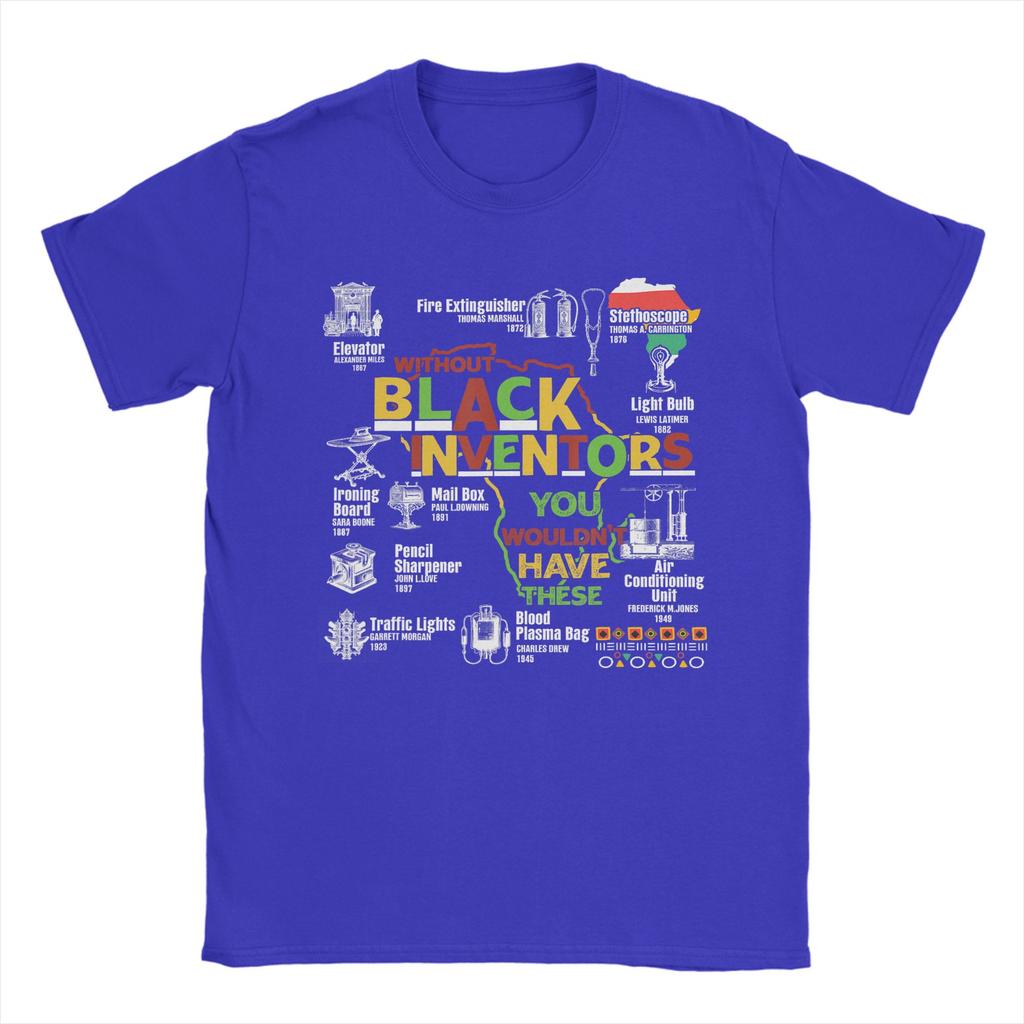 Black Inventors History Month African American 100 Cotton T Shirt For Men Beach T Shirts Breathable Tee Shirt Oversize Tops