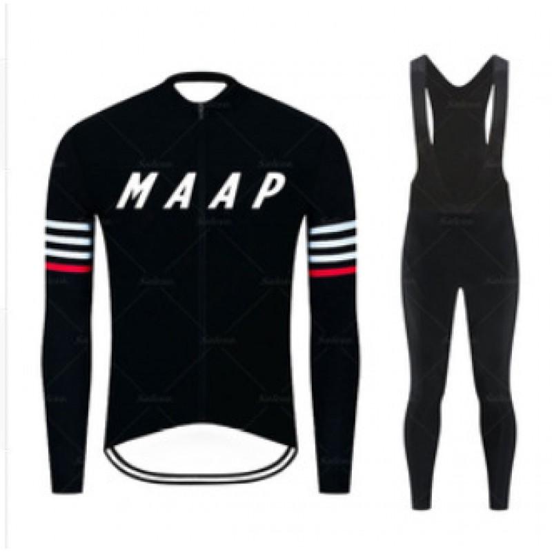 MAAP Long Sleeve Cycling Jersey Set Thermal Base Layer Road Bike Racing Training