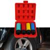 4 Pieces 1/2" Drive Impact Lug Nut Socket Kit 17mm 19mm 21mm 22mm with Colored Protective Covers