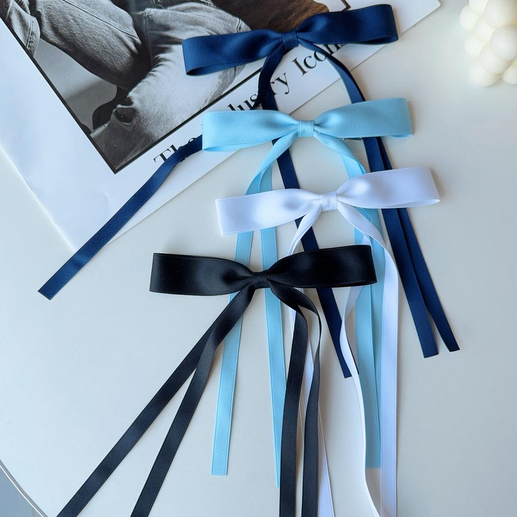 2PCS New Cute Princess Fashion Solid Ribbon Bow Lovely Girls Hairpins Children Headwear Hairgrip Hair Clips Hair Accessories