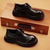 Модная мужская обувь в британском стиле, туфли на толстой подошве, прочные, для офиса, для собеседований, формальная обувь, ретро, коричневые мужские туфли из блестящей кожи
