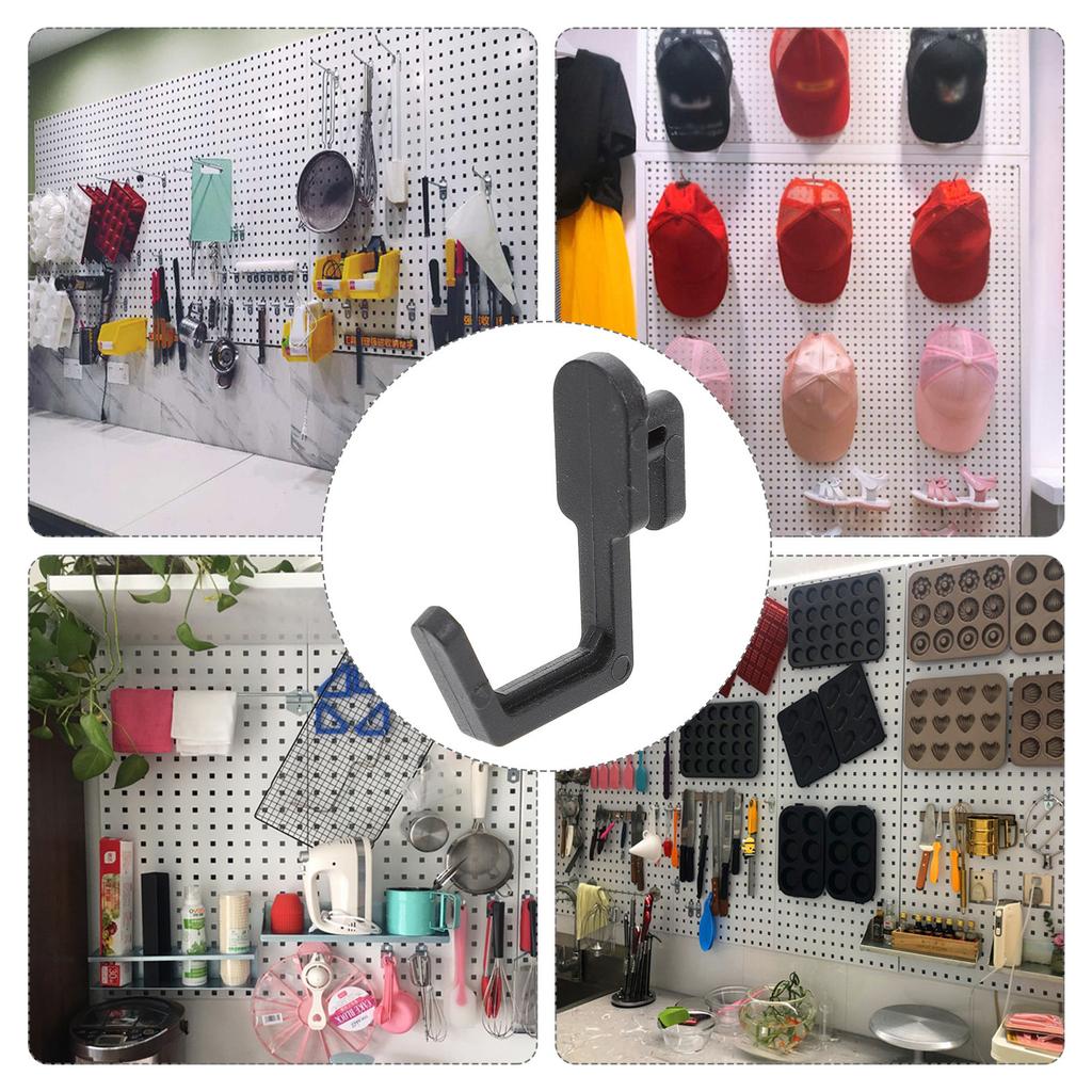 20Pcs Peg Board Hook J Shape Plastic Sturdy Organizer Display Storage Workshop Shelving Hook Garage Shelf Hanger