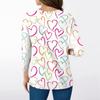 Women's T Shirt Print 3/4 Sleeve Daily Weekend Fashion Basic V- Neck Regular Top
