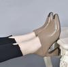 Comfortable Anti-kick Pointed Deep Mouth Single Shoes Xin Two Wear Thick Heel Soft Leather Casual High Heel Small Leather Shoes Women