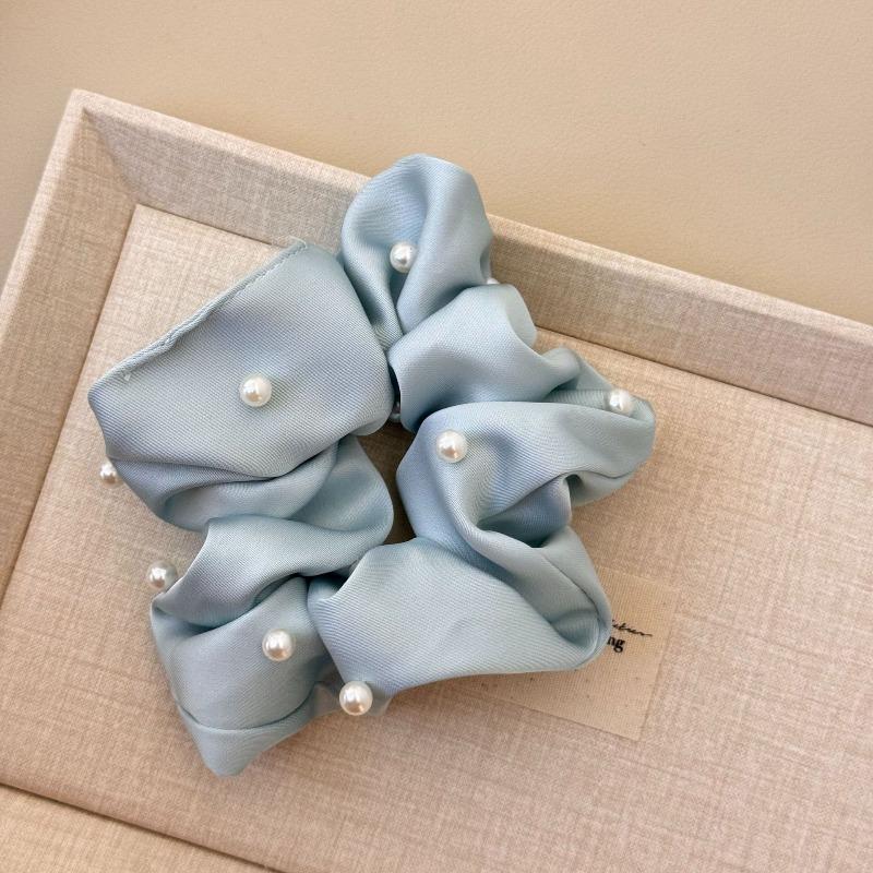 Милая и Мягкая Жемчужная Резинка для Волос в Виде Толстой Кишки для Женщин Сатиновая в Японском Стиле Универсальная Повязка на Голову для Высокого Хвоста Аксессуар для Волос Резинка для Волос Резинка для Волос