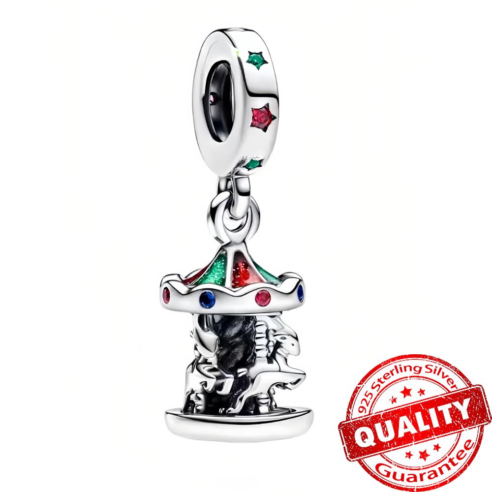 Медные носки-мышки и бусины-снежинки и подвеска-олень Подходит для браслета Хэллоуин Рождественский кулон Подарки