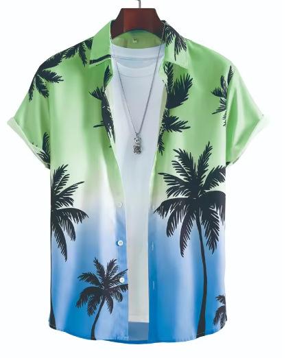 3D Cow Printing Men's Short Sleeve Shirt Summer Summer Men's Casual Shirt Outdoor Street Fashion Men's Short Sleeve