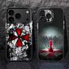 Чехол U-Umbrella Corporation Черный Матовый Ударопрочный Чехол Для Телефона Для iPhone 17,16,15,14,13,12,11,Pro,Max,Plus