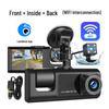 3-линзовый HD видеорегистратор 1080P: Передняя, Внутренняя, Задняя, с многоязычной поддержкой и WIFI