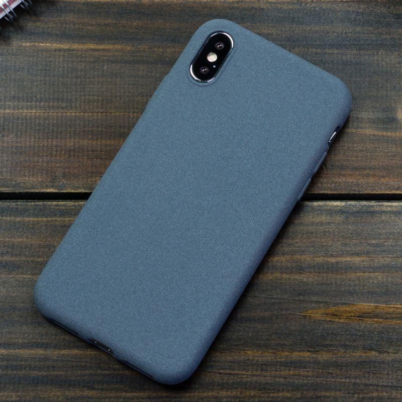 8 iPhone для 7 6 X Plus Ударопрочный Тонкий Мягкий ТПУ Песчаник Матовая Задняя Крышка Чехол