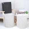 Большая корзина для белья, водонепроницаемая корзина для хранения грязной одежды, корзина для игрушек, хлопковая льняная ткань, переносная корзина для грязной одежды, органайзер для комнаты