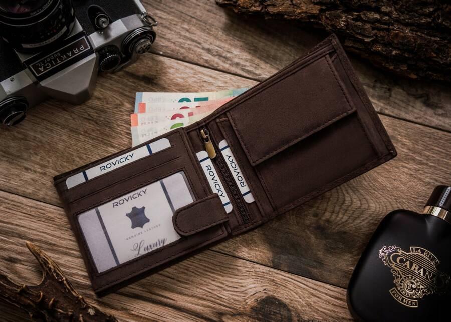 Large men's leather wallet - Always Wild