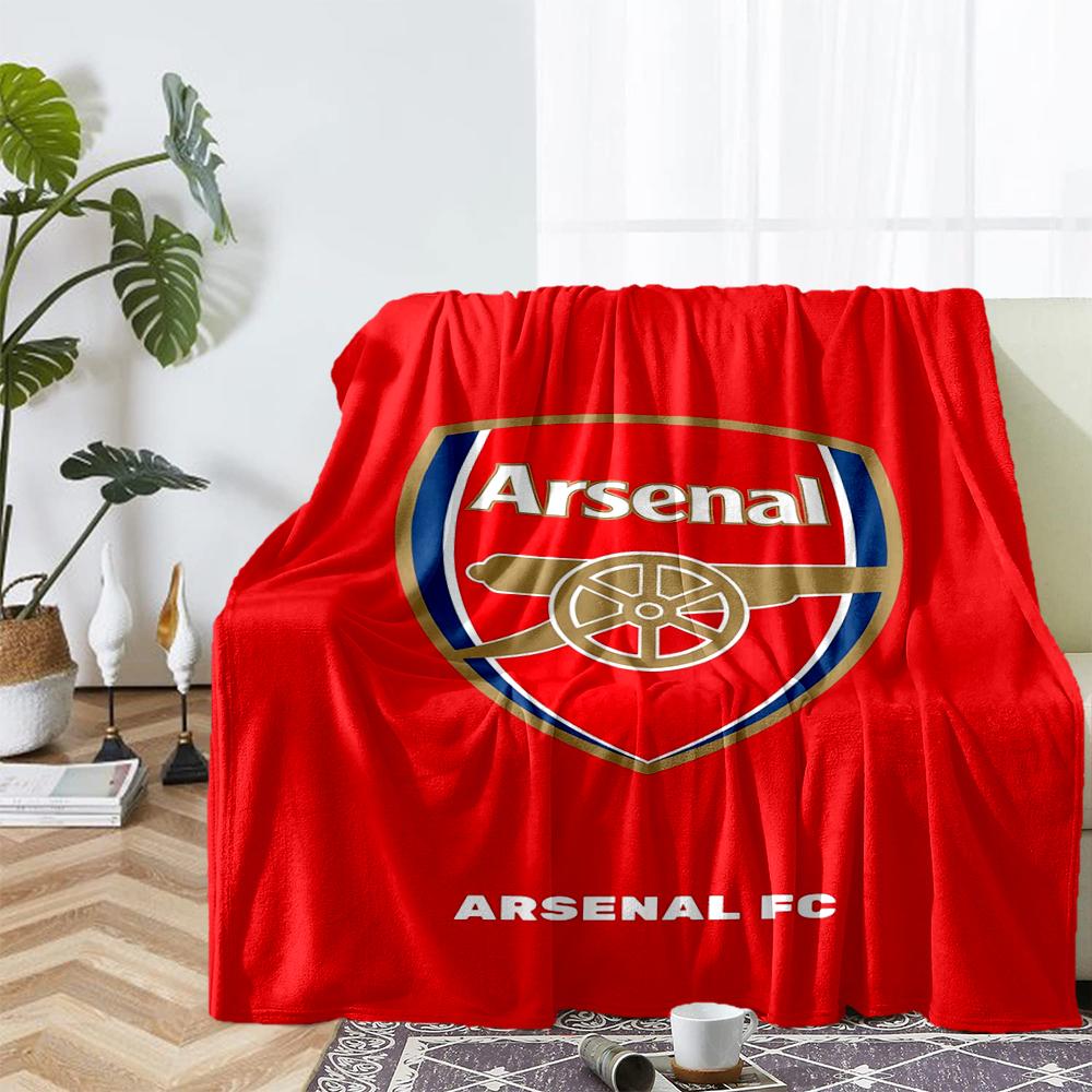Arsenal F.C Theme Printed Blanket - Perfect for Couch, Bed, Travel & Outdoor Use | Machine Washable, Cozy & Durable.
