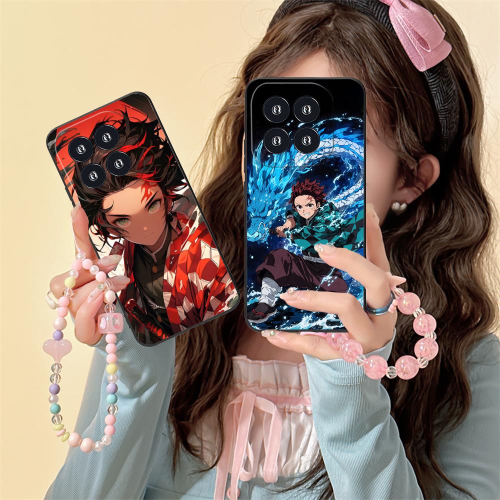 Demon Slayer Tanjiro Phone Case for Xiaomi 15 14 13 12 Mi 11 T Ultra Lite Pro S X 5G Colour Printing Cellphones Cover Smartphone