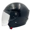 Yamashiro Мотоциклетный шлем-джет с открытым лицом для всех размеров интеркома L YH-004, шлем, щиток, двигатели, совместимый, черный, (59-60см)