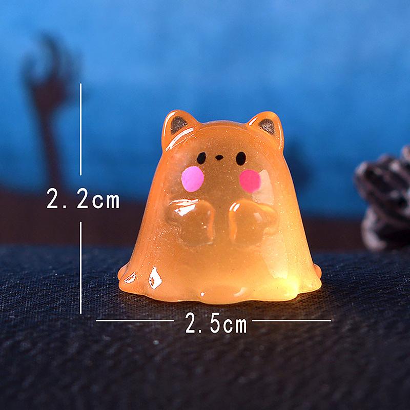 Luminous Rabbit Dragon Ornament Cartoon Frog Pig Figurine Ghost Doll Micro Landscape Christmas Decor Dollhouse Miniature Toy