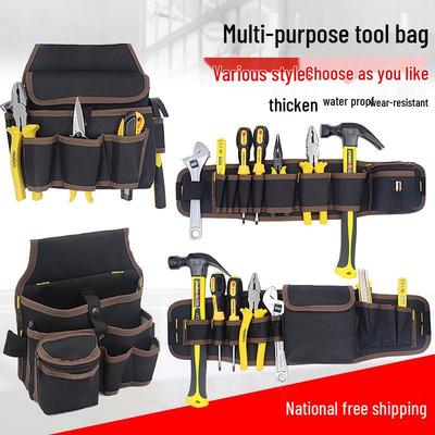 Утолщенная парусиновая поясная сумка для плотника и электрика - Многофункциональное подвесное хранилище