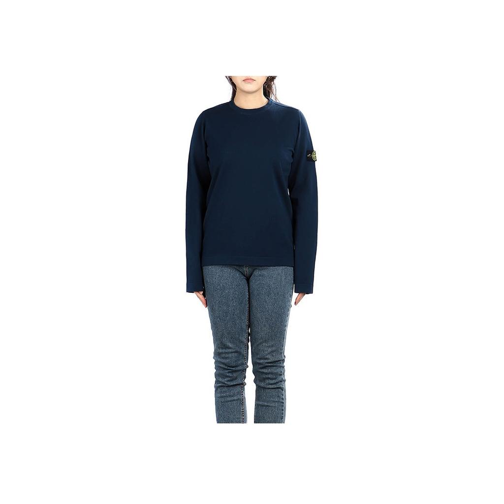 STONE ISLAND Однотонная толстовка с логотипом и круглым вырезом для детей 7616509A2-V0028