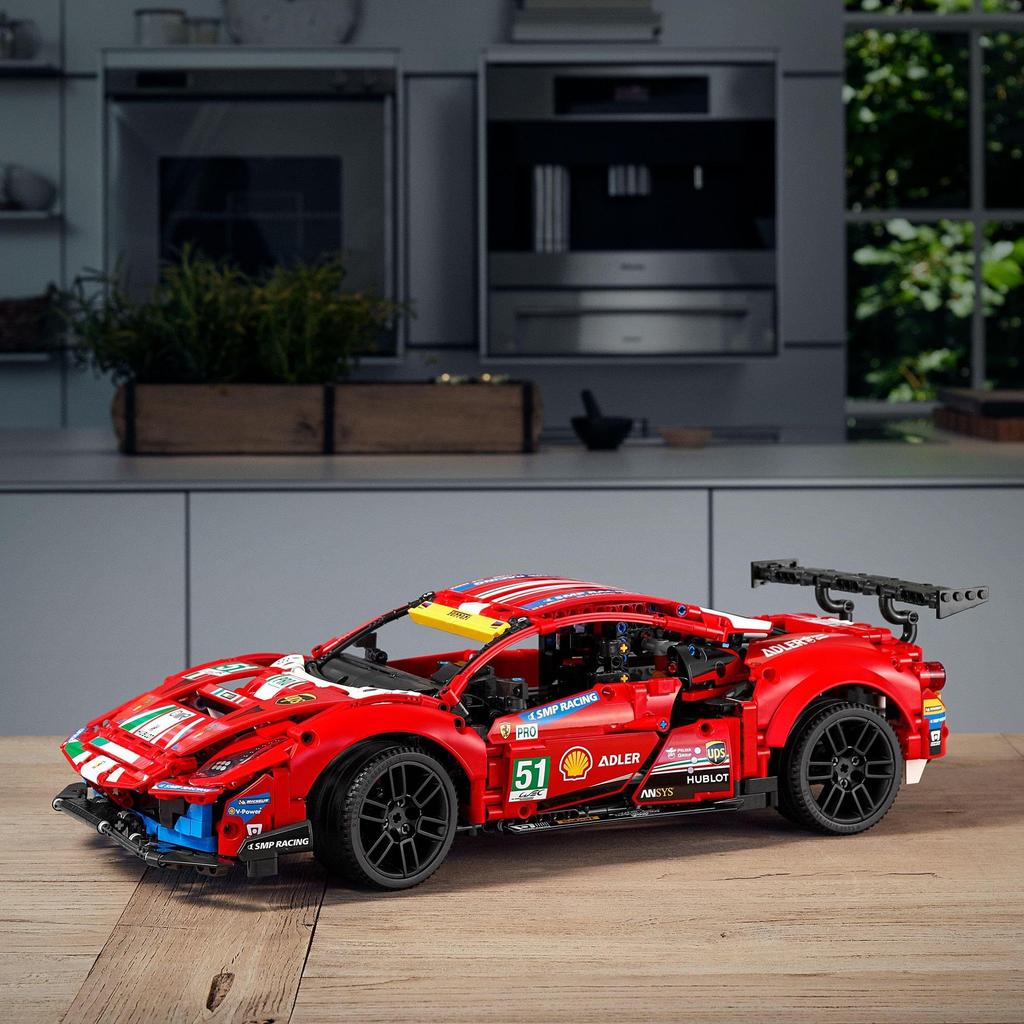 LEGO Technic Ferrari 488 GTE AF Corse #51 42125 Toy Blocks, STEM Educational Car, Boys and Adults