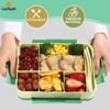 Ланч-бокс Leeseph Bento с 6 отделениями, герметичный ланч-бокс Bento, еда на ходу для студентов, офисных работников и путешественников